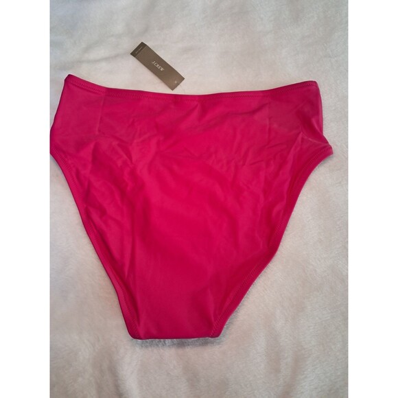 J.CREW Bikini Bottom Radiant Fuchsia High Rise Full Coverage BM642 Size M NWT - Picture 4 of 6